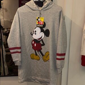 Disney Gray Hoodie with Mickey Mouse Design